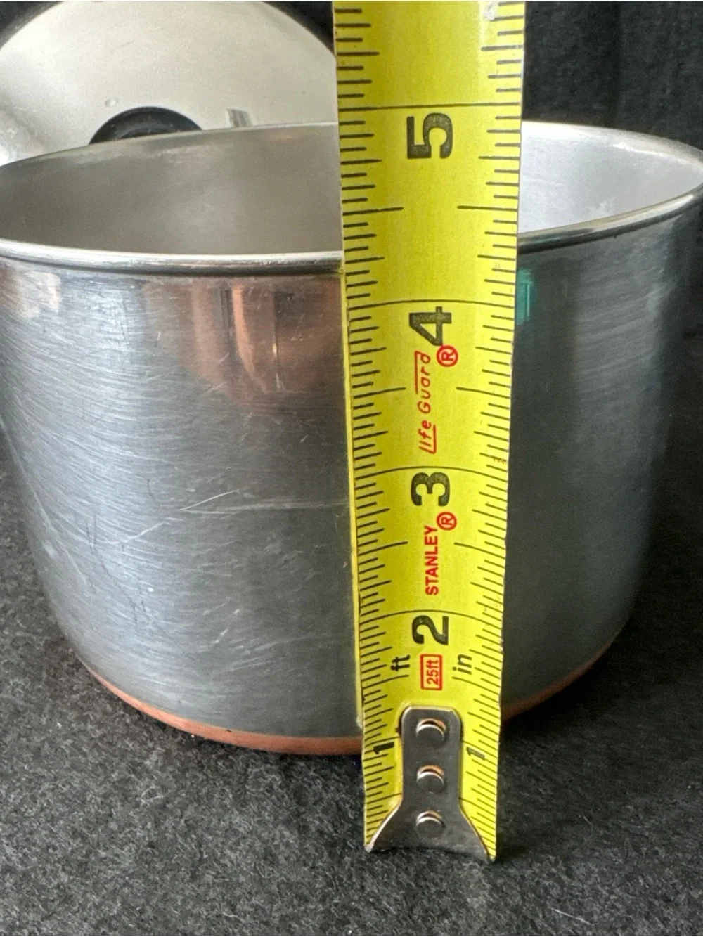 Vintage Revere Ware 2 Quart Copper Clad Bottom Saucepan w/ Lid Clinton, IL USA